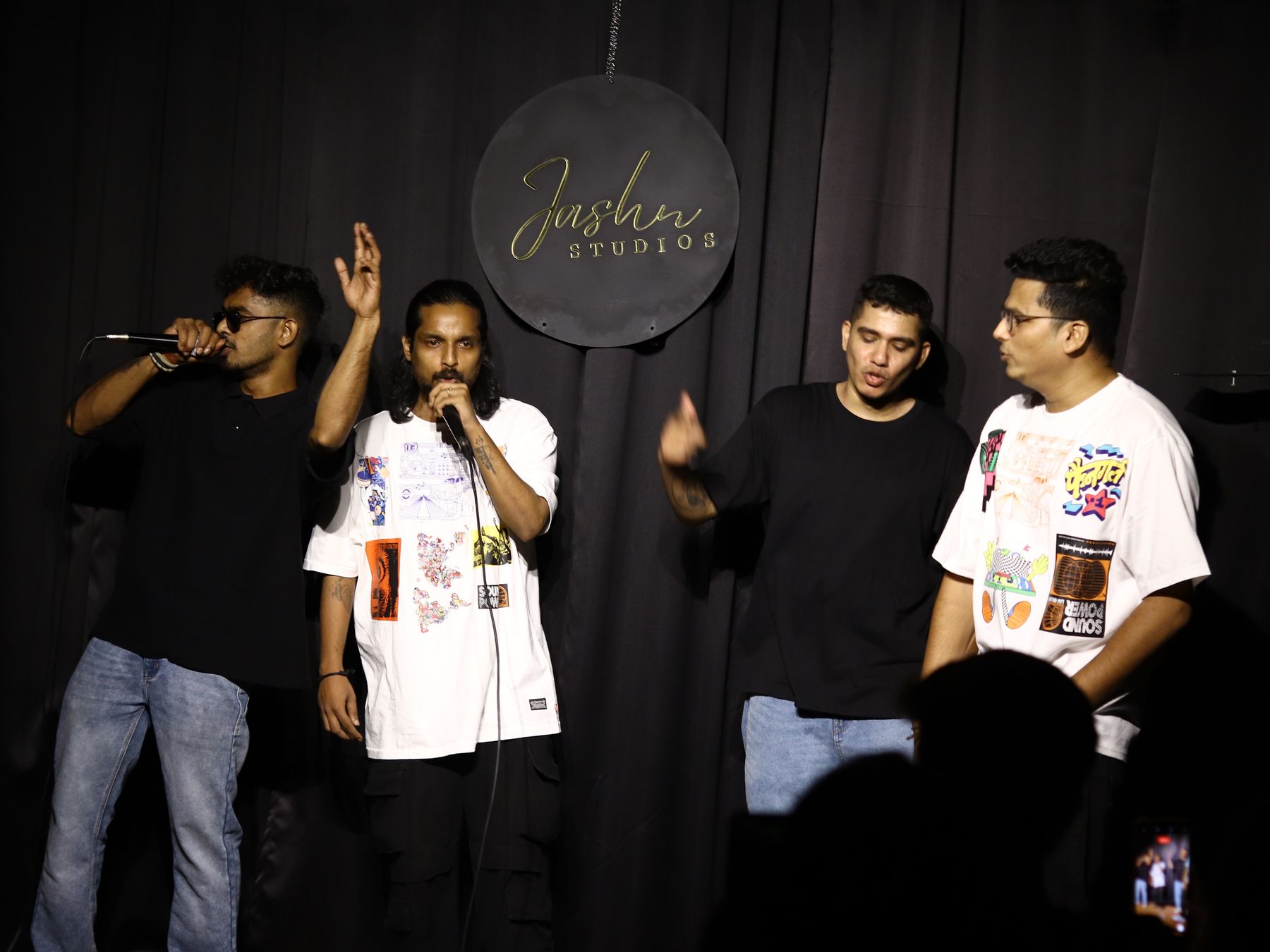The ODD GEN crew performing live at Jashn Studios